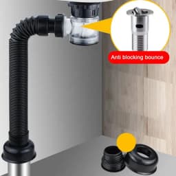 Sink Drain Pipe Anti-Odor Pipe System Bathroom Sink Drain Tube Water Sink Plumbing Equipment For Hand Washing For Washroom