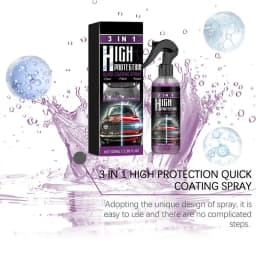 3 In Rapid Car Ceramic Coating Fortify Car Wax Polish Spray Hydrophobic Intense Gloss Shine Glass&Wheels&Paint Sealant Detail