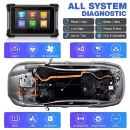 Vident iSmart800Pro Car Scanner All System Diagnosis 40 Reset Function OBDII Full Function Key Fob Programming Scanner Tool