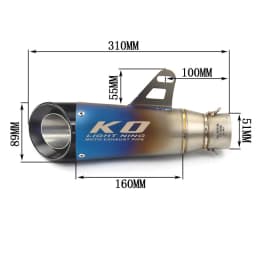 Motorcycle Exhaust Muffler Mid Link Pipe For Yamaha R25 R3 Any Year Stainless Steel Slip On With/Without DB Killer Blue/Black