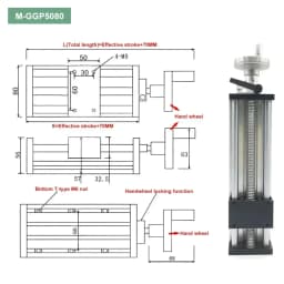 CNC Manual Sliding Table Digital Display Linear Rail Stage Module Single or Double Rail SFU1605 C7 Ballscrew with Handwheel