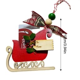 Christmas Ornament Wooden Cards Money Holders Desktop Hangings Christmas Tree Pendant For Family Friends New Year Hanger Decor