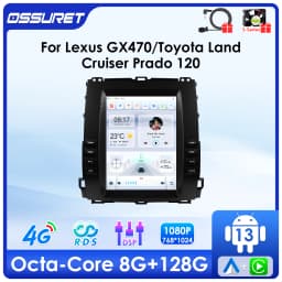 9.7"7862 Android 13 Auto Car radio For Toyota Land Cruiser Prado 120 for Lexus GX470 Multimedia player GPS Stereo 2din BT Screen
