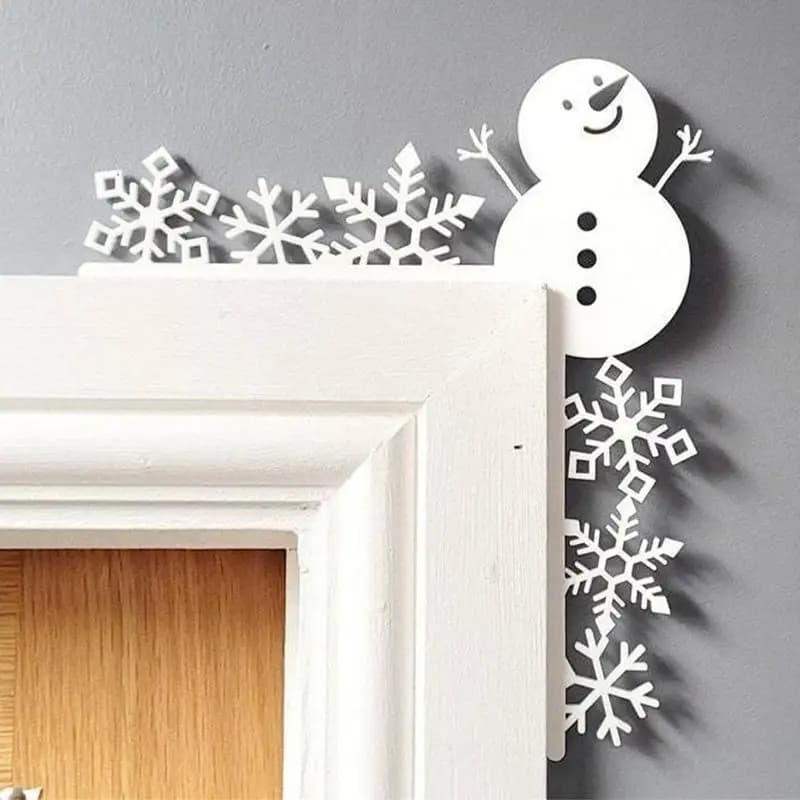 Christmas Door Corner Decor Door Toppers Door Frame Decor Wall Decor Door Frame Sign Front Door Topper Metal Door Corner Decor