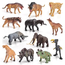 12 PCS/Set Mini Ancient Animals Figure Action PVC Simulation Animals Model Kit Children Educational Learning Toys For Kids