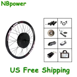 US StockNBpower 70km/h 72v 2000W Electric Bike Hub Motor Wheel Ebike Conversion Kit 135mm Dropout Sine Wave Dual Mode Controller