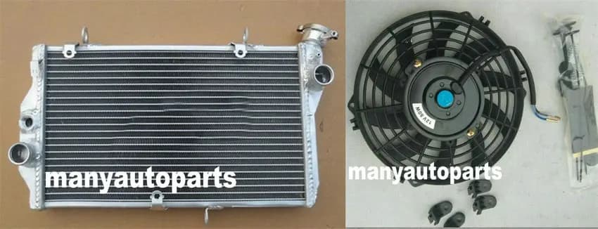 Radiator +7"FAN For 1997-1998 Honda CBR1100XX Super Blackbird Fuel Injected SC35 1997 1998