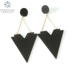 SOMESOOR African Drop Wooden Earrings For Women Gifts Afrocentric Ethnic Wood Stub Ear Dangle Engraved Pendant Bohemian Jewelry