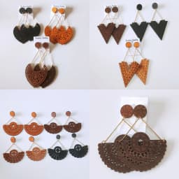 SOMESOOR African Drop Wooden Earrings For Women Gifts Afrocentric Ethnic Wood Stub Ear Dangle Engraved Pendant Bohemian Jewelry
