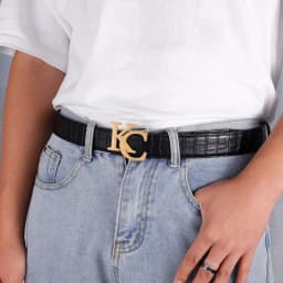 Personalized Custom Letter Crocodile Skin Belts Women Luxury Designer Brand Unisex Cross Stainless Steel Buckle Christmas Gift