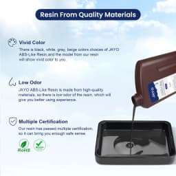 JAYO 5KG 395-405nm UV Fast Curing Photopolymer Standard Plus / Toughness / PA Like / ABS Like Liquid Resin for LCD/DLP 3D Printe
