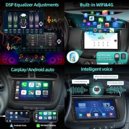 LeeKooLuu Android 2 Din Car Radio GPS Multimedia Player 4G WiFi DSP Carplay For Peugeot 107 Citroen C1 Toyota Aygo 2004-2014
