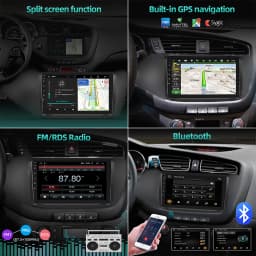 LeeKooLuu Android 2 Din Car Radio GPS Multimedia Player 4G WiFi DSP Carplay For Peugeot 107 Citroen C1 Toyota Aygo 2004-2014