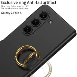 for Samsung Galaxy Z Fold 5 Ultra-thin Ring Shell and Membrane Integrated Elegant Feel All-inclusive Dop Protection Cover