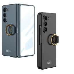 for Samsung Galaxy Z Fold 5 Ultra-thin Ring Shell and Membrane Integrated Elegant Feel All-inclusive Dop Protection Cover