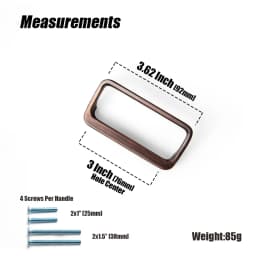 Goo-Ki Bronze Color Cabinet Door Handle Antique style three-dimensional handle Wardrobe Drawer Long Handle Drawer Pulls