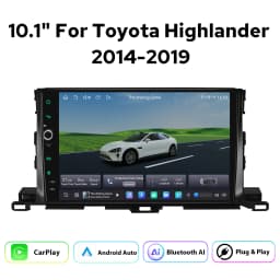 JOYING 10.1" Android Car Stereo for Toyota Highlander Kluger 2014-2019 Wireless CarPlay Android Auto GPS Navigation Head Unit