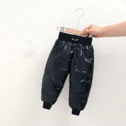 Girls Boys Winter Warm Down Pants Autumn Children Glossy Thickened Pants Boy Girl Down Trousers Kids Ski Down Padded Pants 2-10Y