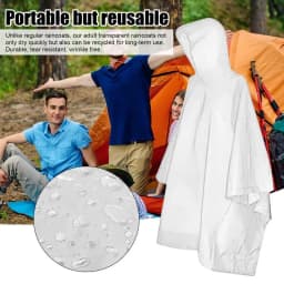 Portable Raincoat Women Men Outdoor Rainwear Waterproof Disposable Camping Hiking Hooded Ponchos Rain Cover Travel Accessories