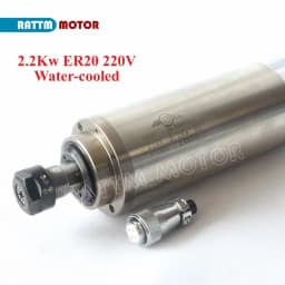 【EU US Stock】2.2KW ER20 110V 220V CNC Water Cooled Spindle Motor 24000RPM For Woodworking Router Engraving Milling Machine