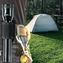 Belt Flashlight Holder D Shape Open Design Nylon Flashlight Holder Elastic Band Flashlight Pouch Portable Lightweight Torch Carr