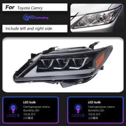 AKD Head Lamp for Toyota Camry LED Headlight 2012-2014 Headlights Camry DRL Turn Signal High Beam Angel Eye Projector Lens