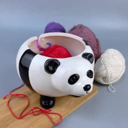 Cute Sheep Ceramic Yarn Bowl Knitting Yarns Ball Storage Holder For Needlecrafts Crocheting Home Sewing Organizer Decoration