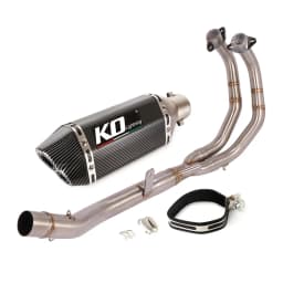 For Honda CBR500/CB500X/CB500F 2013-2023 Motorcycle Complete Exaust System All Aluminium+Stainless Steel Without DB Killer Black