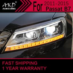 Car Lights for VW Passat B7 LED Headlight 2011-2015 Passat B7 US Version Passat Head Lamp Drl Projector Lens Automotive