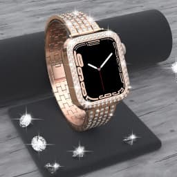 Diamond Case For Apple Watch Cover 9 8 7 41mm 45mm 42mm 44mm 40mm women Bling Bumper Protector Shell iWatch Series 8 3 4 5 6 SE