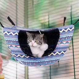 Outdoor Cat Hammock Summer Double-layer Rabbit Hammock Upper Cooling Ice Silk Cushion For Small Animals Rabbit Cat Cage Ferret