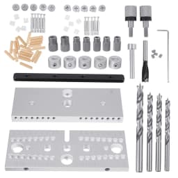 ENJOYWOOD 3 In 1 Dowel Jig Woodworking Hole Puncher Drill Guide Positioning Hole Opener DIY Drilling Guide 7/8/10MM M14 M18