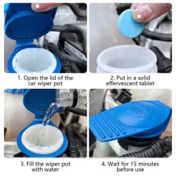 Car Windshield Cleaner Tablets 15PCS Solid Effervescent Tablets Car Windshield Cleaner Automotive Glass Cleaner