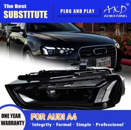 AKD Head Lamp for Audi A4 B8.5 LED Headlight 2013-2016 Headlights A4L S4 DRL Turn Signal High Beam Angel Eye Projector Lens