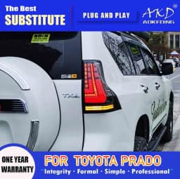 AKD Tail Lamp for Toyota Land Cruiser Prado LED Tail Light 2010-2020 Prado Rear Fog Brake Turn Signal Automotive Accessories