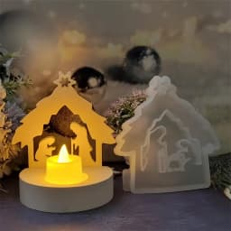 Silicone Molds Casting Molds Novel House Candle Mold Resin Handicraft Mold Reusable Epoxy Casting Molds Resin Making Molds For