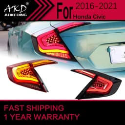 Car Lights for Honda Civic LED Tail Light 2016-2020 Rear Stop Lamp Brake Signal DRL Reverse Automotive Accessories