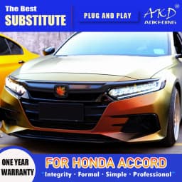 AKD Head Lamp for Honda Accord G10 LED Headlight 2018-2022 Headlights Accord DRL Turn Signal High Beam Angel Eye Projector Lens