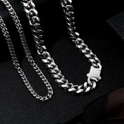 JINAO 2021 New 6 mm 10 mm 12 mm 14 mm High Quality Stainless Steel Cuban Bracelets and Necklaces Gift For Men