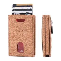 Zciti PU Leather Wallet Multifunctional Men Clutch Carbon Fiber Card Holder RFID Blocking Case Metal Box Female Bag Card Holder