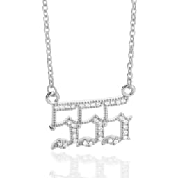 Angel Number Necklaces For Women Men 111 222 333 Stainless Steel Chain Zircon Pendant Necklaces Birthday Jewelry Gift