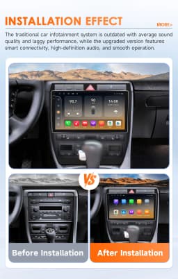 Hizpo 8G 128G Car Radio Carplay For Audi A6 C5 2 RS6 S6 1997 - 2004 GPS 1280*720P Android 13 Auto 2din Multimedia Player Stereo