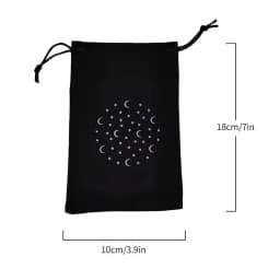 Tarot Card Bag 3.94X7.08in Tarot Deck Storage Bag Black Tarot Card Holder With Drawstring Small Velvet Pouch For Tarot