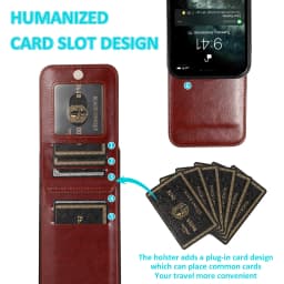 Business Demeanor Leather Case for iPhone 14 Pro Max 13 12 Mini Pro with Card Slots and Stand Function Drop Protection Cover