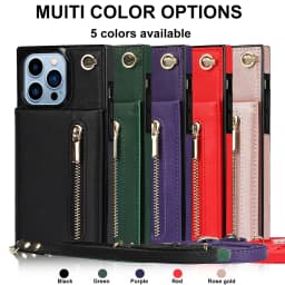 Luxury Crossbody Premium Leather Cover For iPhone 13 11 12 Pro XR XS Max X 7 8 Plus With Stand Function Shockproof Flip Case