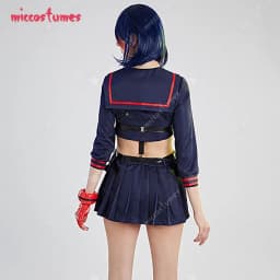 Miccostumes Women's Ryuko Cosplay Costume Long Sleeves Shirt and Skirt Set