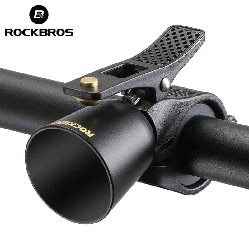 ROCKBROS Bicycle Bell Lightweight Copper Alloy Horn Safety Warning Ring Bell 100db Crisp Sound Ring MTB Road Bike Accessories