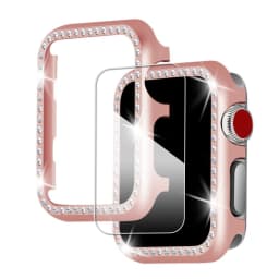 Diamond strap For apple watch band 38mm 40mm 44mm 42mm iwatch case cover Screen Protector For apple watch band 5 4 3 SE 6