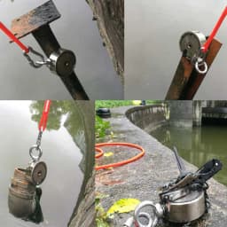 160KG*2 Strong Neodymium Magnet Double Side Search Magnetic Super Power Salvage Fishing Magnet with Searching Rope