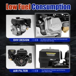 4-Stroke Engine 210CC 7.5Hp for Go Karts Compressors Trenchers Generators High-Pressure Washers Cement Mixers